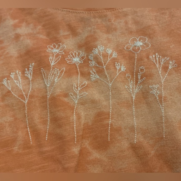 Short Sleeve Floral Tie-Dye Jersey Tee w/ Scruncie to Tie Girls - Picture 6 of 8